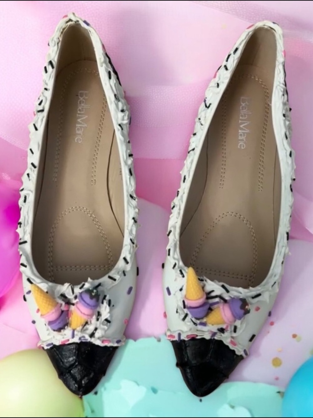 🍦Handmade Waffle Cone Ice Cream Shoes With Sprinkles!
Pointy toe, Size 8 - Picture 14 of 15